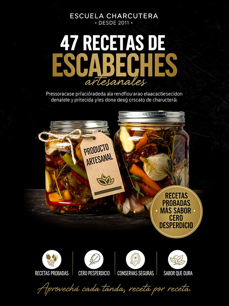 +47 RECETAS PREMIUM DE ESCABECHES ARTESANALES 60%OFF